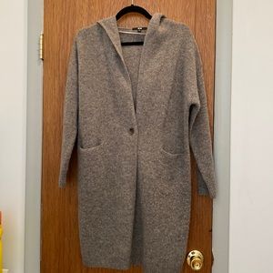 Uniqlo Hooded Wool Long Cardigan